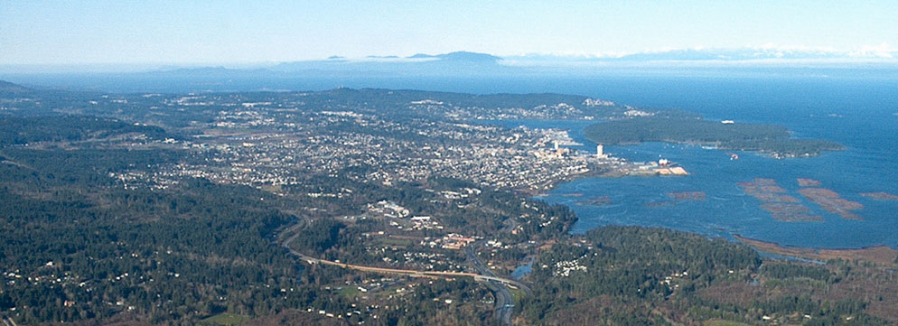 Aerial View of Nanaimo BC